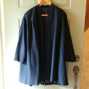 Black Wool Cape Wrap